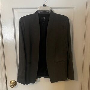 JCrew Charcoal Gray/Black Collarless Jacket-Never Worn!!